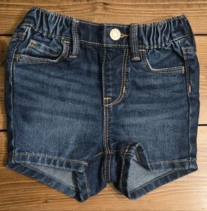 Old Navy Baby Girls Denim Dark Wash Blue Shorts 18 - 24 Months